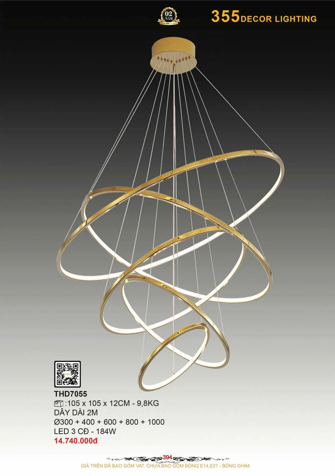 Catalogue Đèn Trang Trí 355 Decor 2026 - Trang 395)