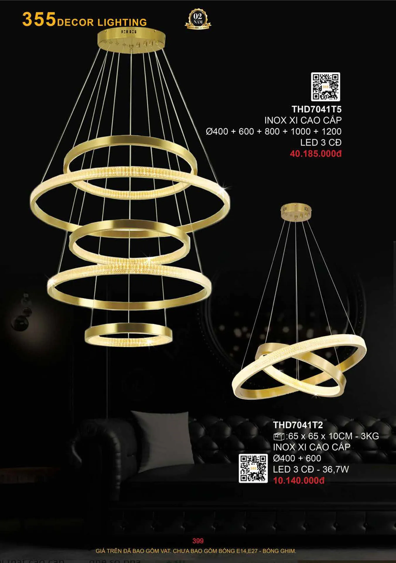 Catalogue Đèn Trang Trí 355 Decor 2026 - Trang 400)