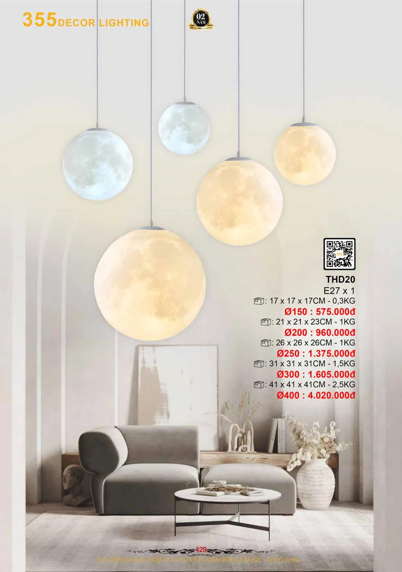 Catalogue Đèn Trang Trí 355 Decor 2026 - Trang 430)