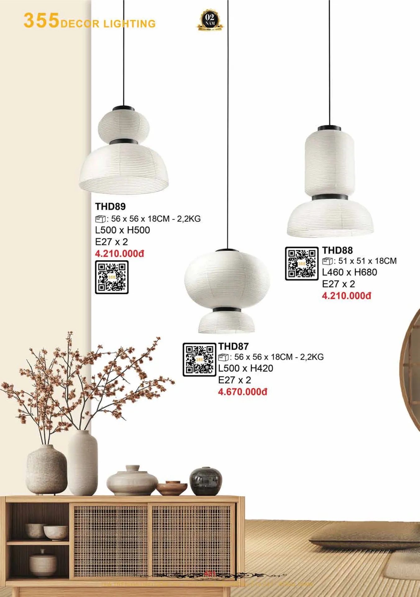 Catalogue Đèn Trang Trí 355 Decor 2026 - Trang 432)