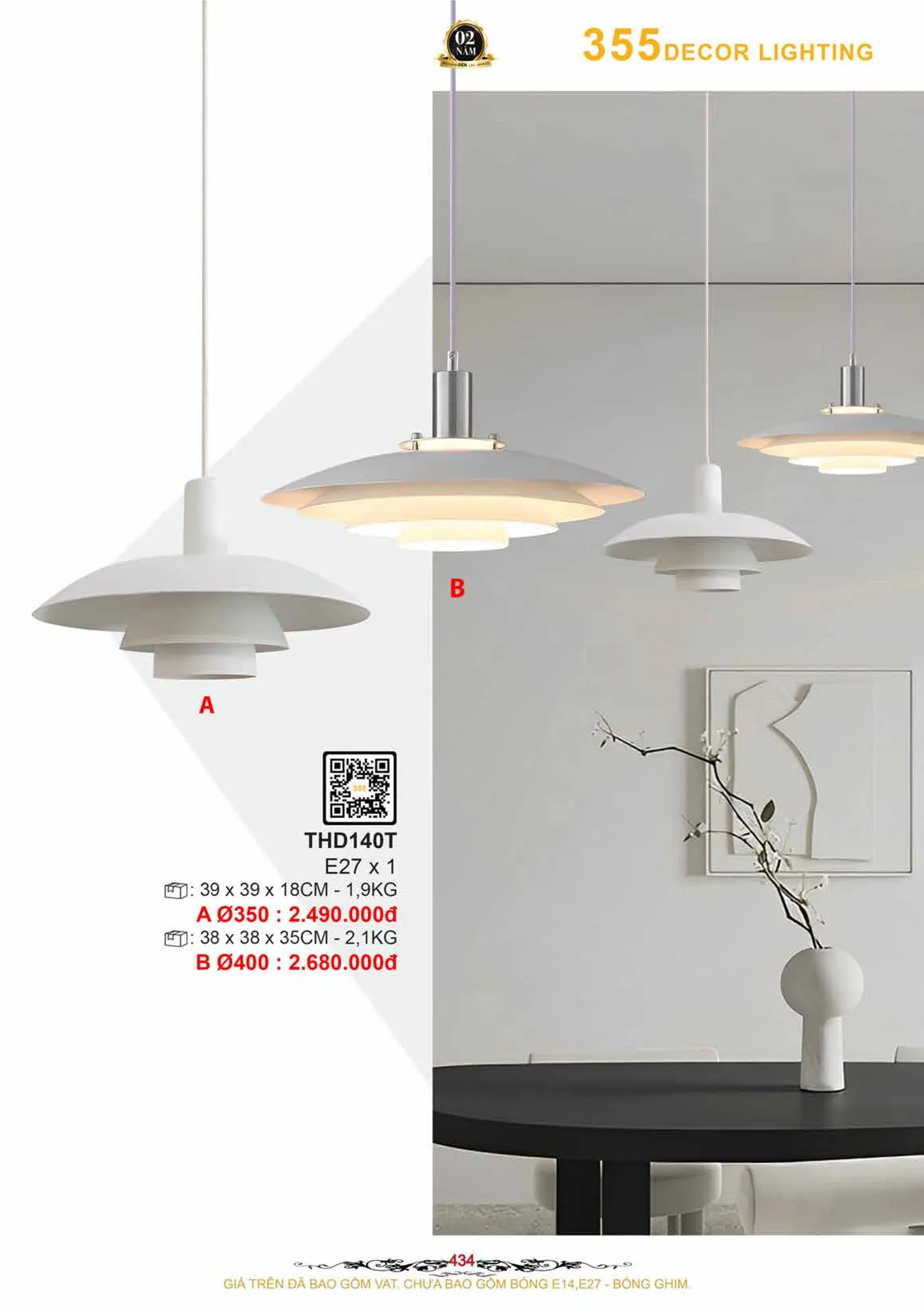 Catalogue Đèn Trang Trí 355 Decor 2026 - Trang 435)