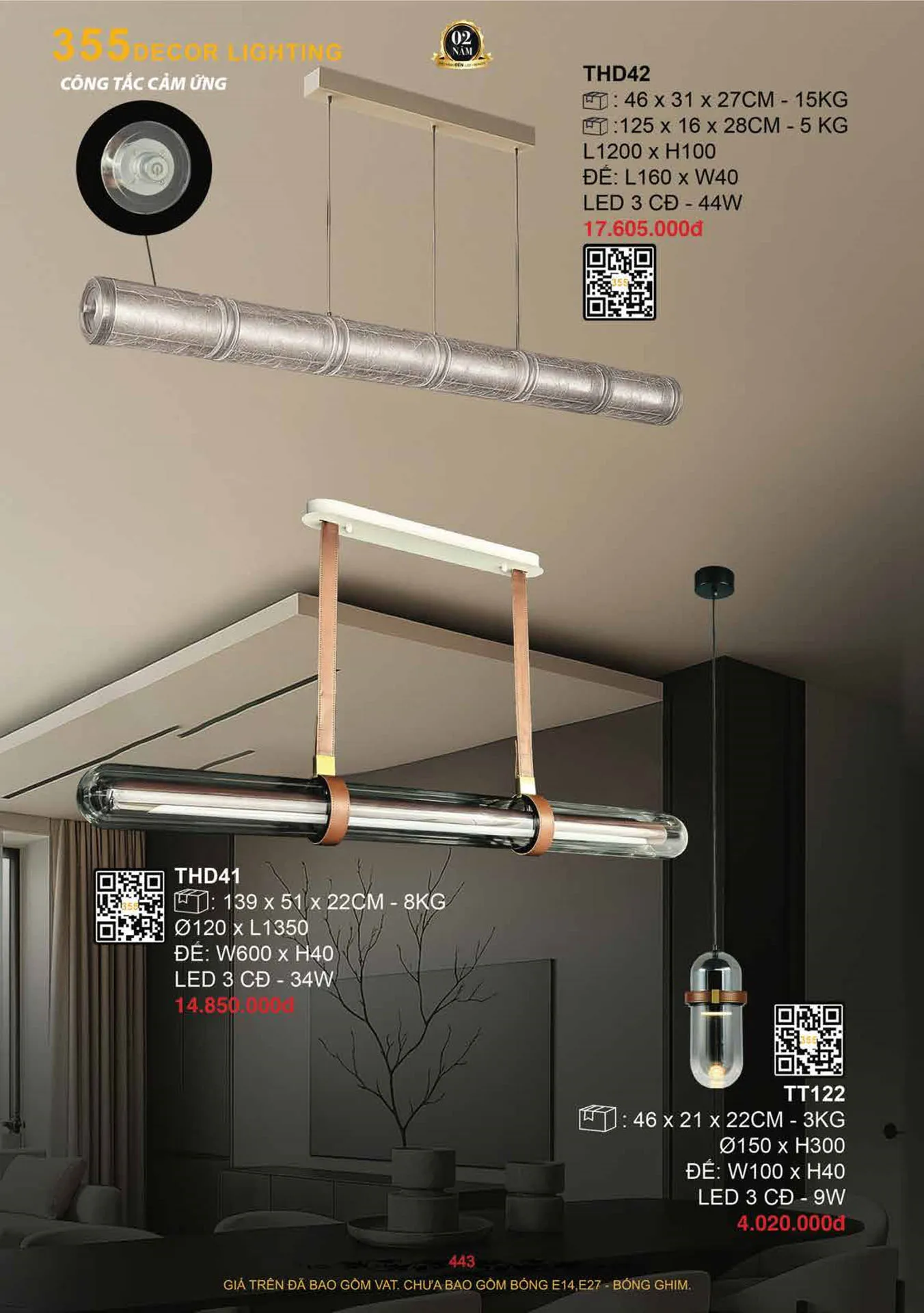 Catalogue Đèn Trang Trí 355 Decor 2026 - Trang 444)