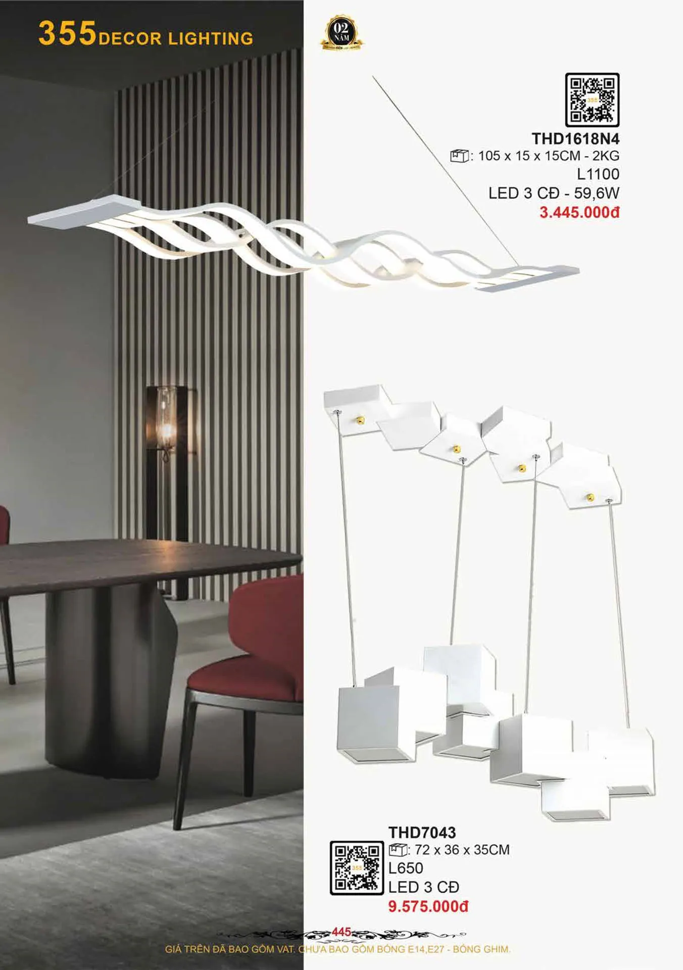 Catalogue Đèn Trang Trí 355 Decor 2026 - Trang 446)