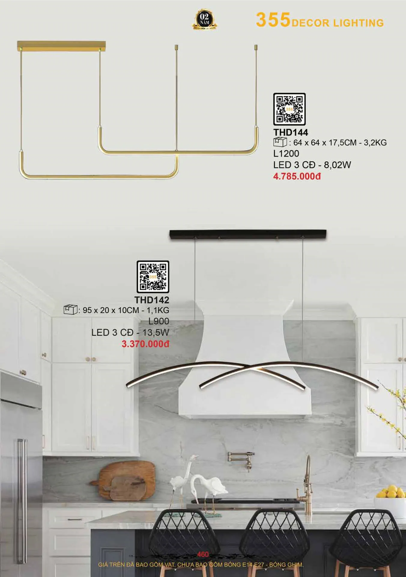 Catalogue Đèn Trang Trí 355 Decor 2026 - Trang 461)