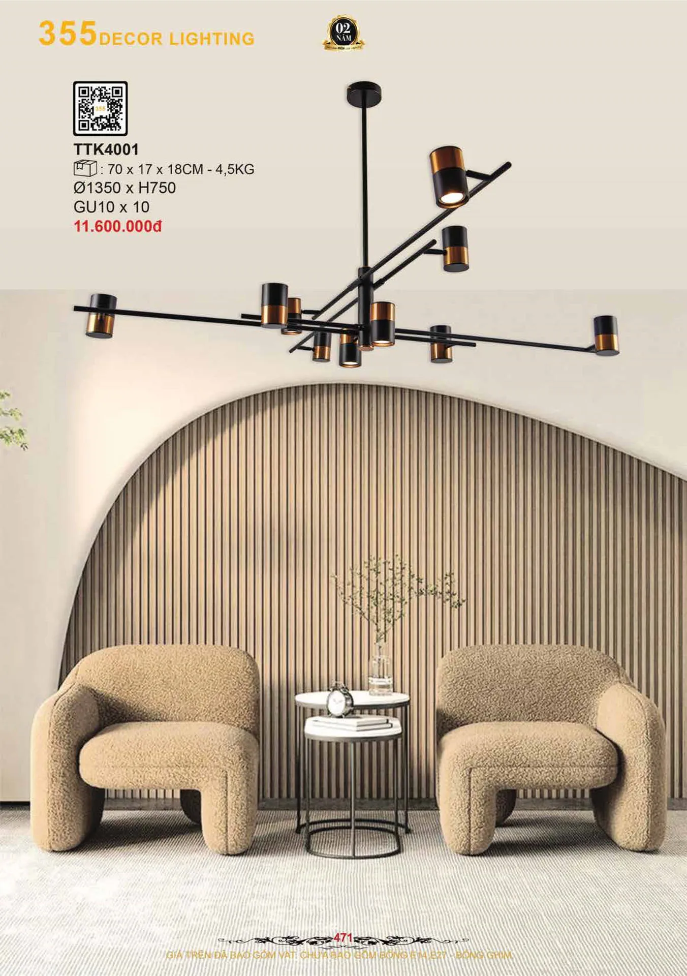 Catalogue Đèn Trang Trí 355 Decor 2026 - Trang 472)