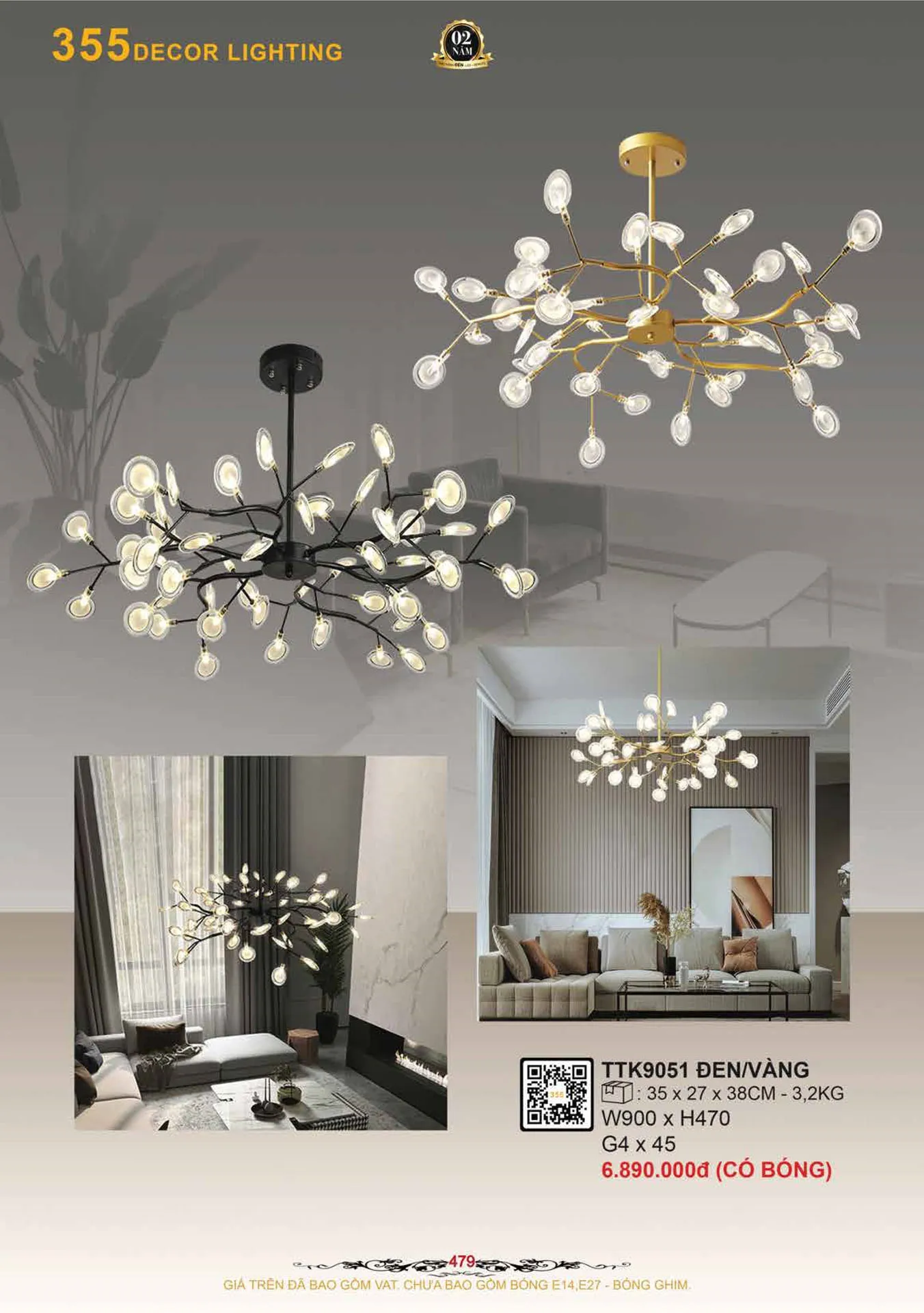Catalogue Đèn Trang Trí 355 Decor 2026 - Trang 480)