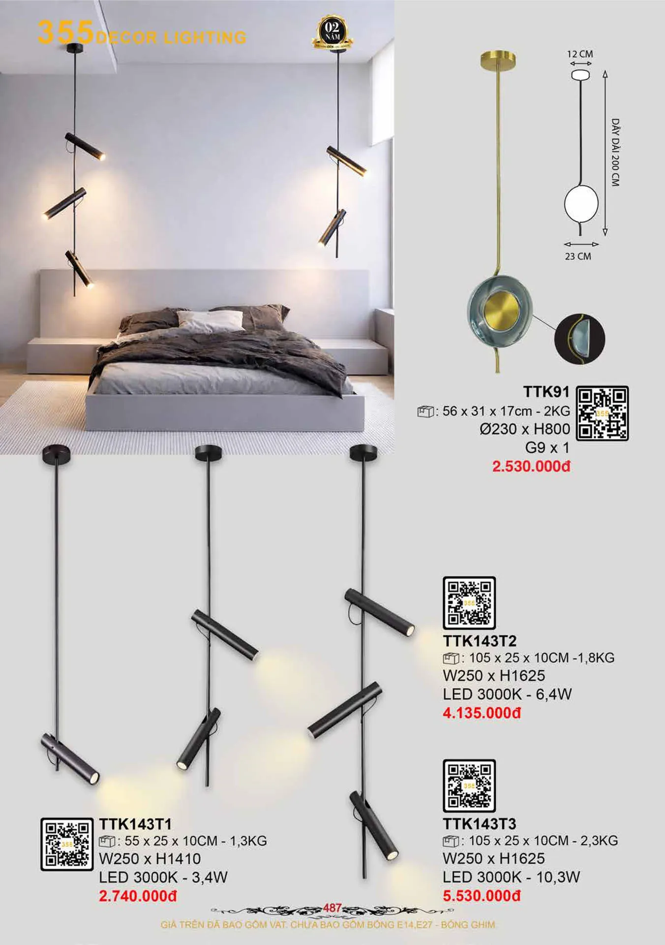 Catalogue Đèn Trang Trí 355 Decor 2026 - Trang 488)
