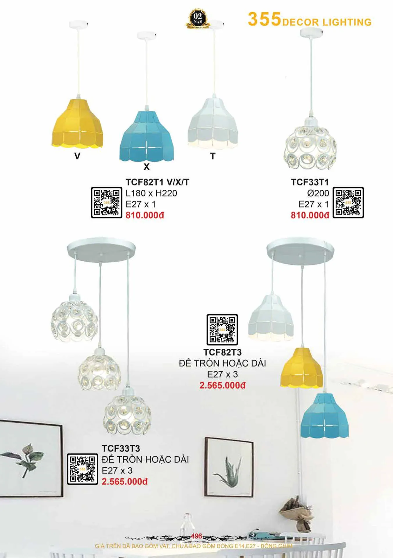 Catalogue Đèn Trang Trí 355 Decor 2026 - Trang 497)
