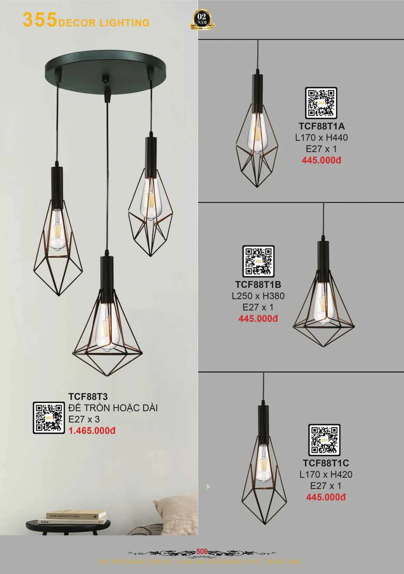 Catalogue Đèn Trang Trí 355 Decor 2026 - Trang 510)