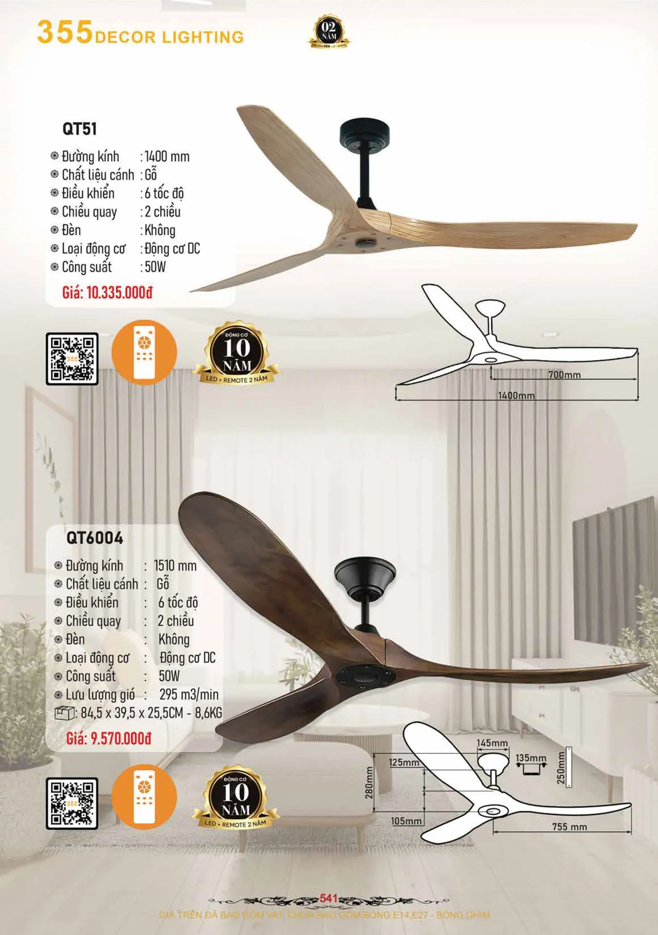 Catalogue Đèn Trang Trí 355 Decor 2026 - Trang 542)