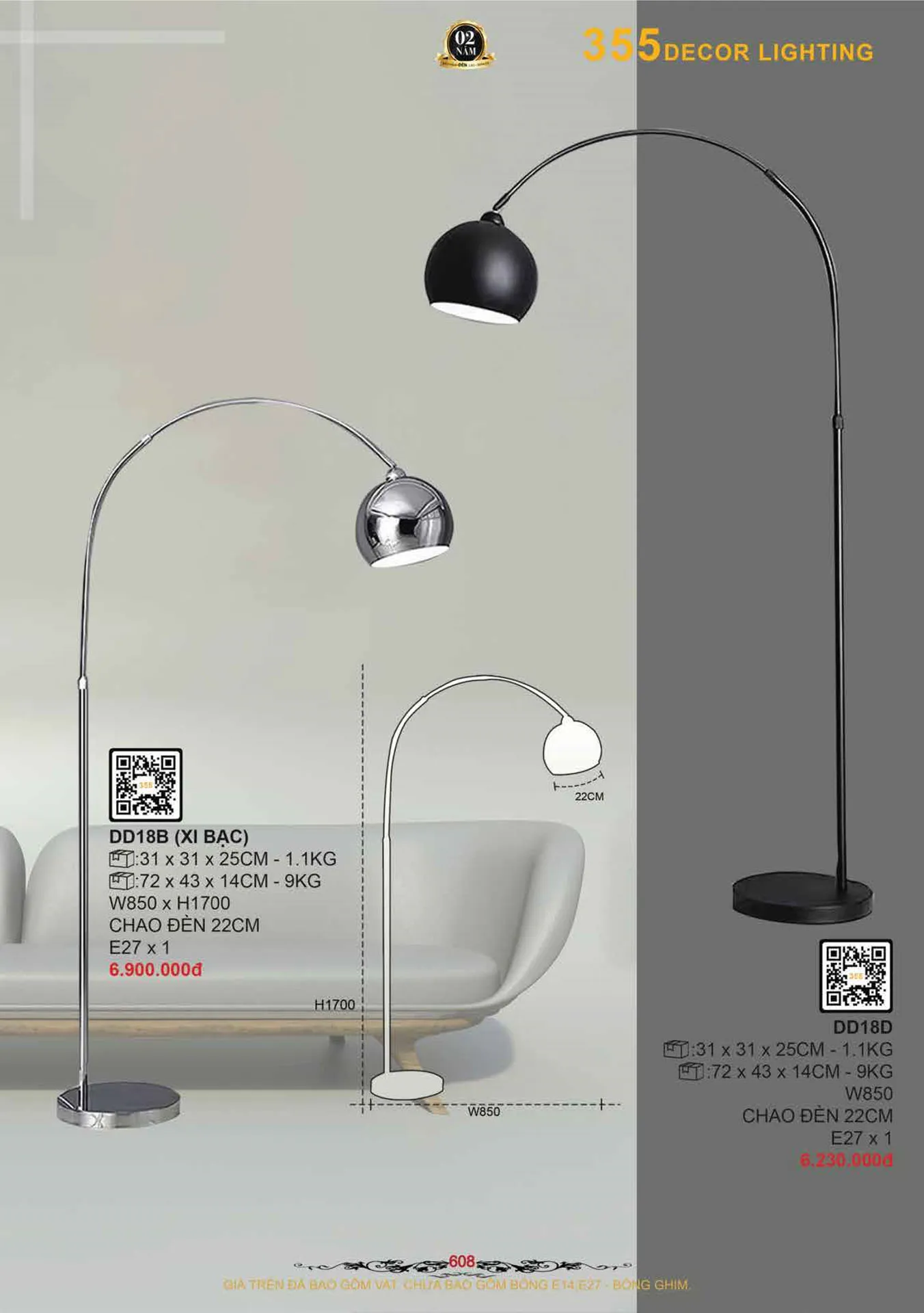 Catalogue Đèn Trang Trí 355 Decor 2026 - Trang 609)