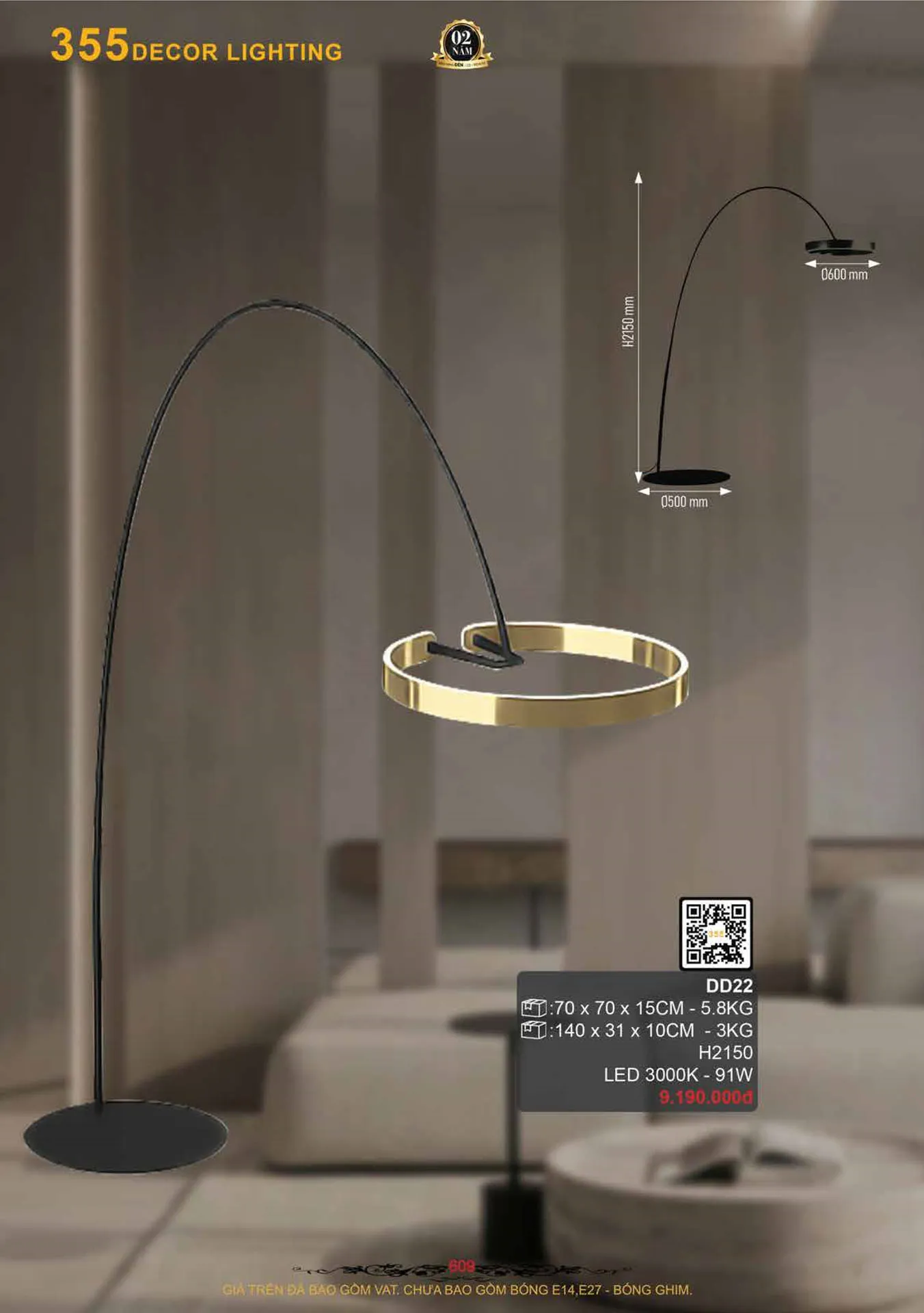 Catalogue Đèn Trang Trí 355 Decor 2026 - Trang 610)