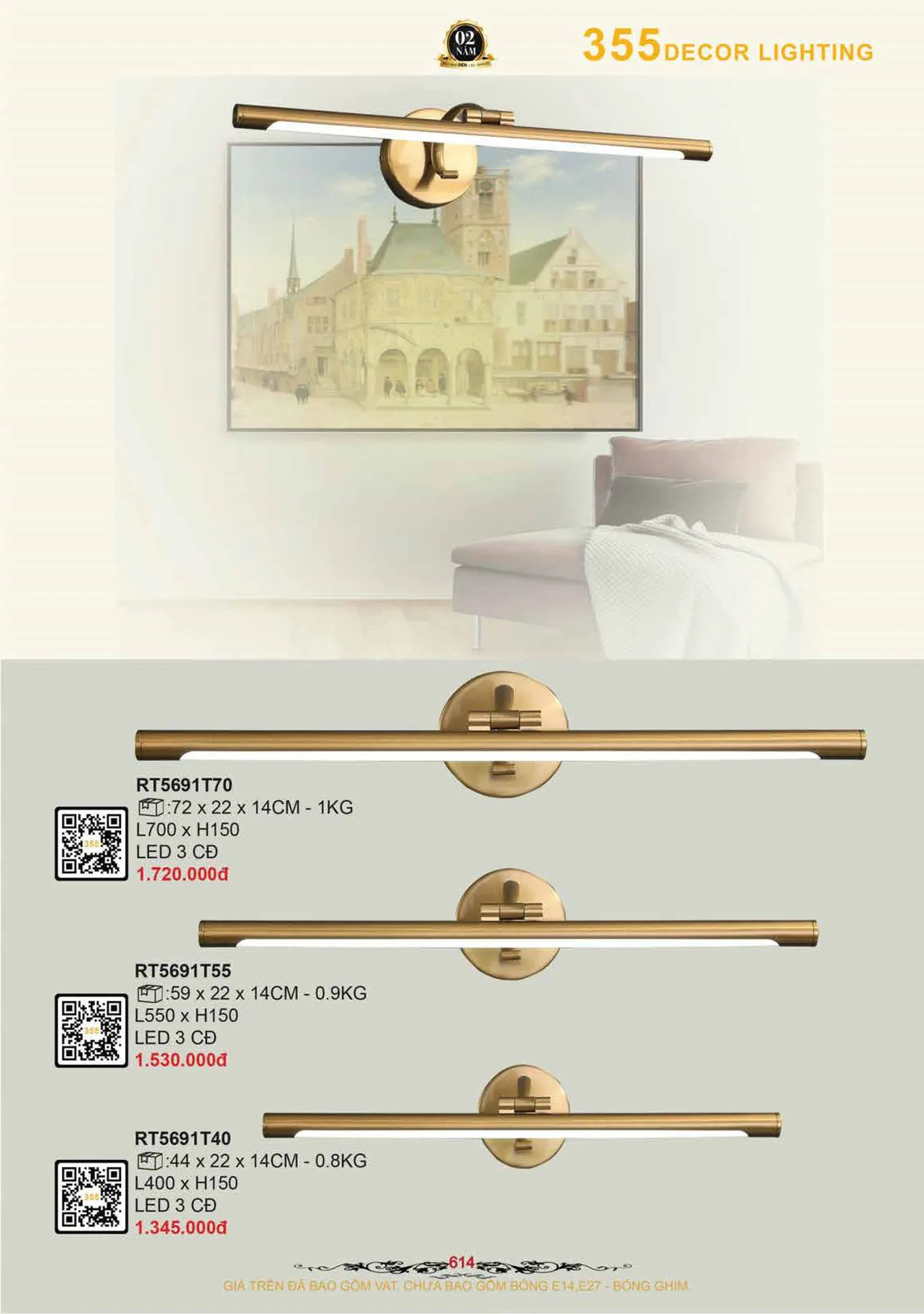Catalogue Đèn Trang Trí 355 Decor 2026 - Trang 615)