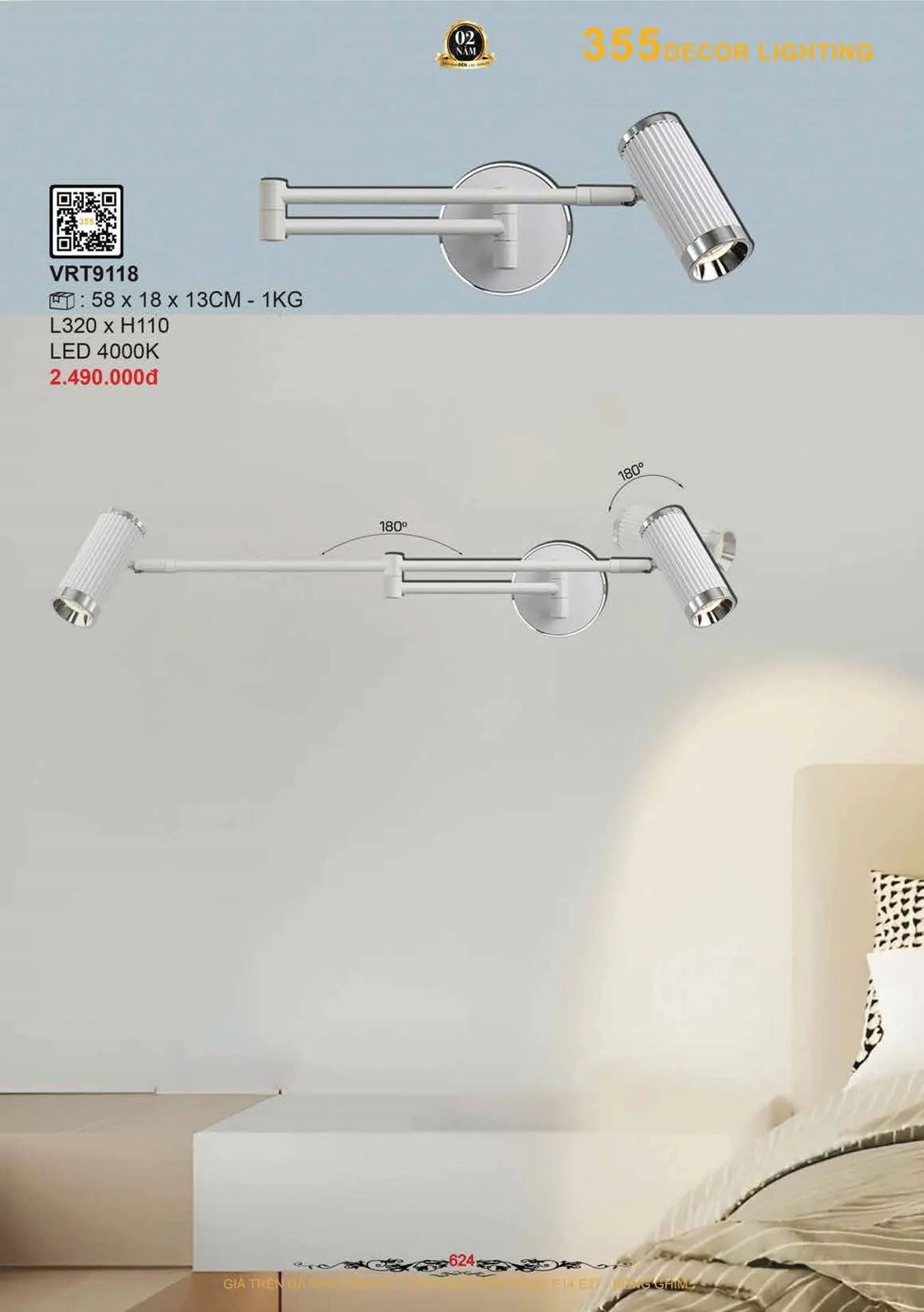 Catalogue Đèn Trang Trí 355 Decor 2026 - Trang 625)