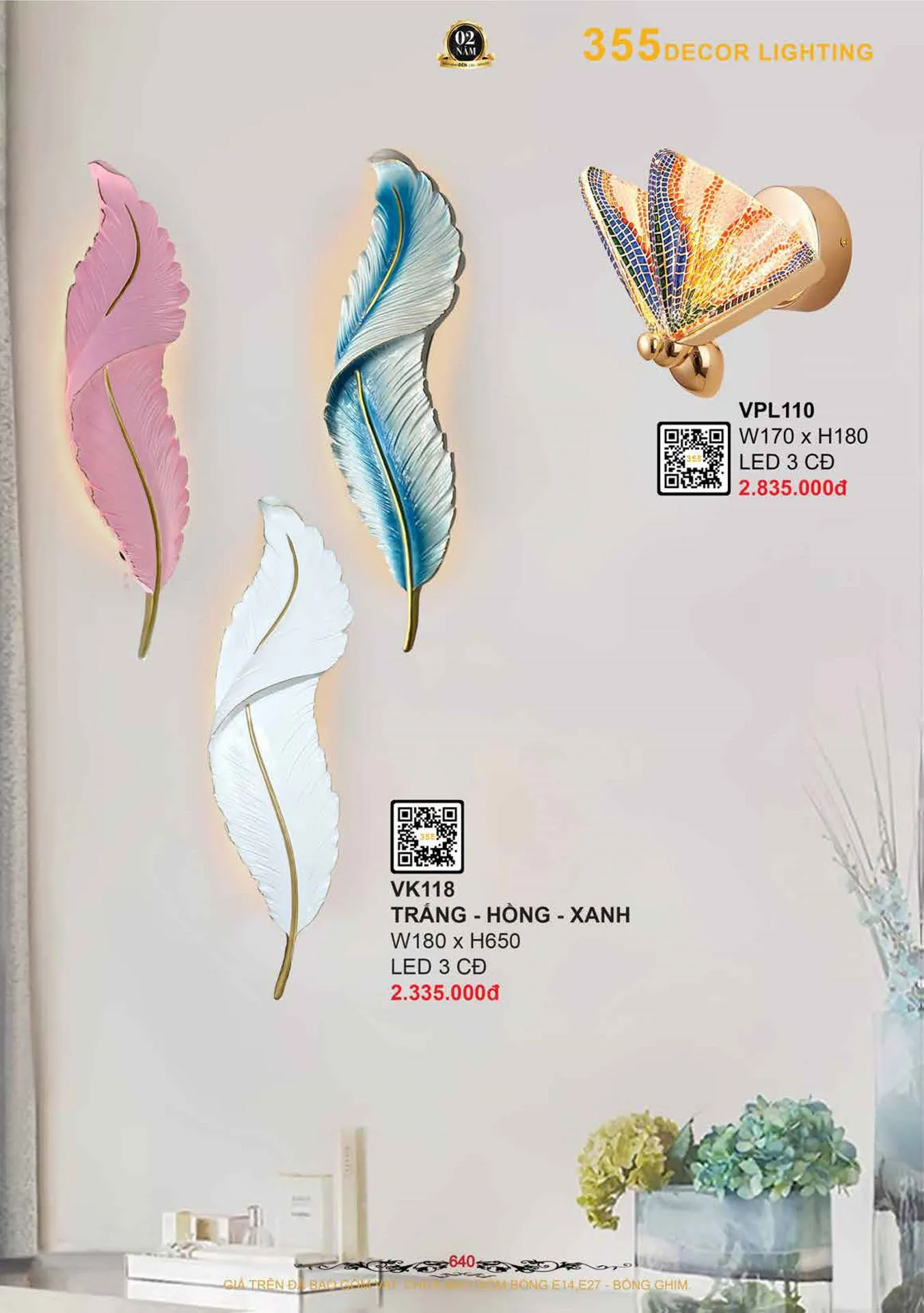 Catalogue Đèn Trang Trí 355 Decor 2026 - Trang 641)