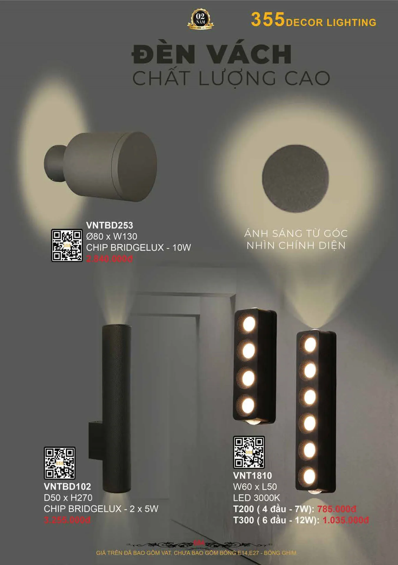 Catalogue Đèn Trang Trí 355 Decor 2026 - Trang 685)