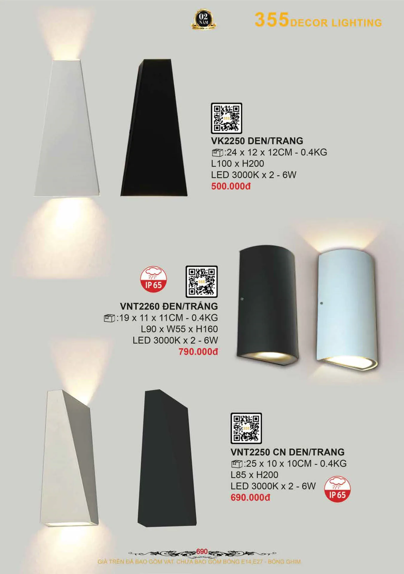 Catalogue Đèn Trang Trí 355 Decor 2026 - Trang 691)