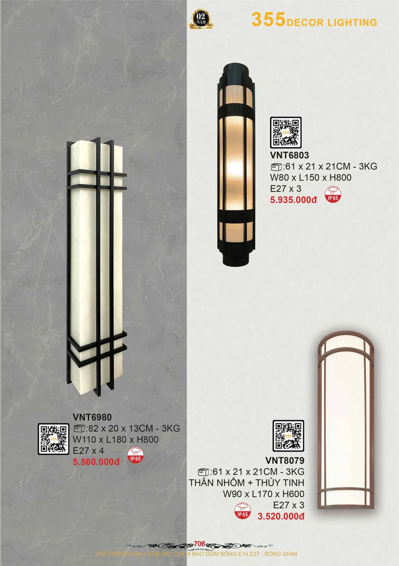 Catalogue Đèn Trang Trí 355 Decor 2026 - Trang 7)