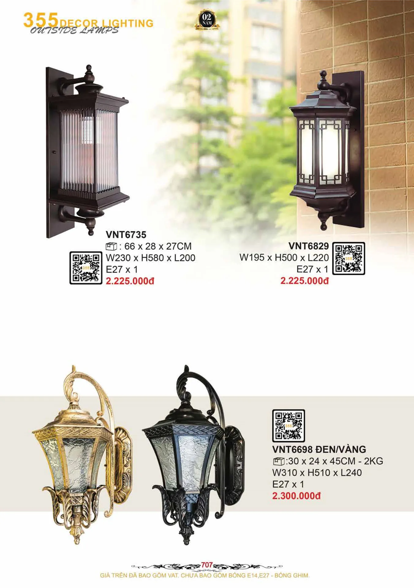 Catalogue Đèn Trang Trí 355 Decor 2026 - Trang 8)