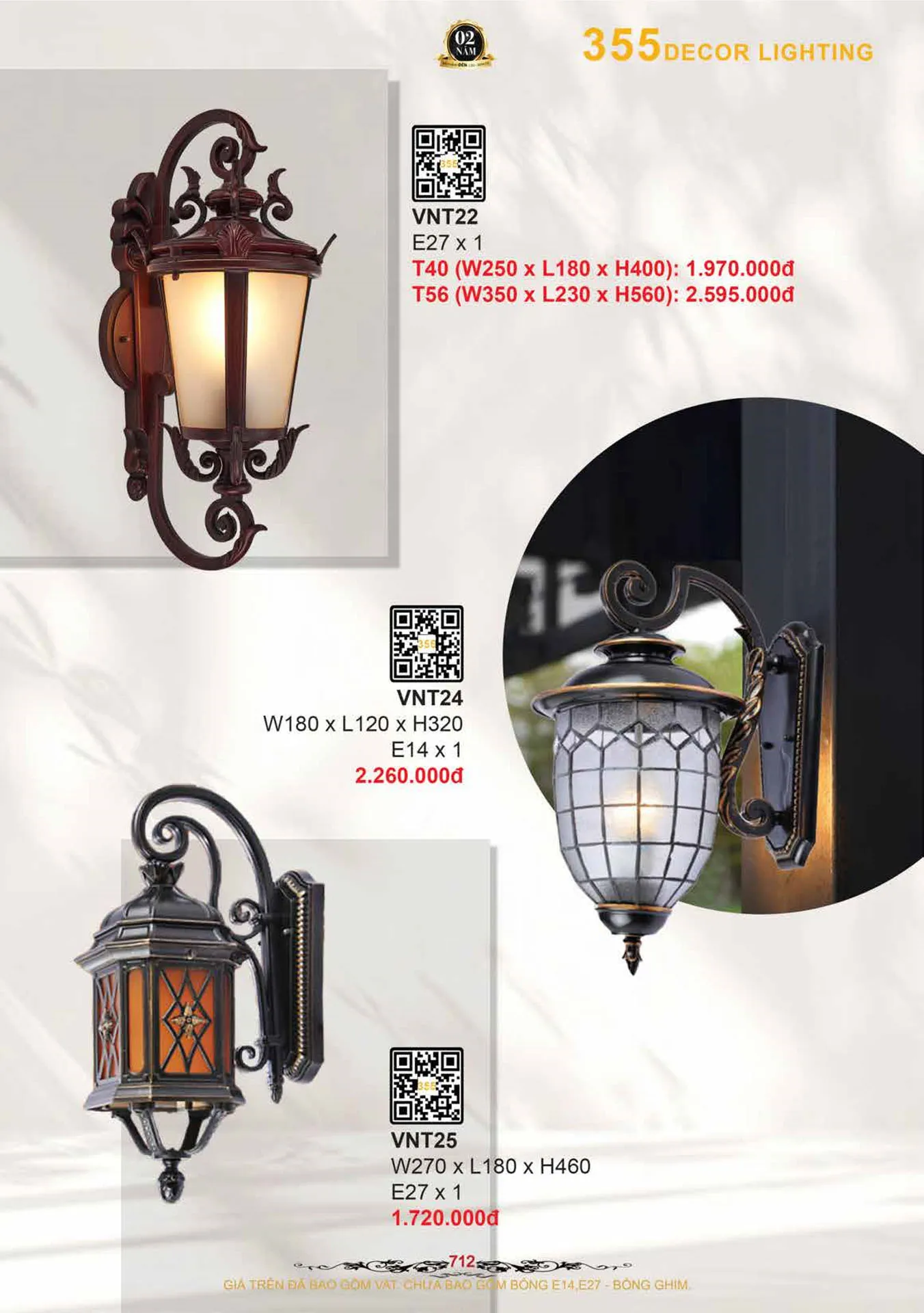 Catalogue Đèn Trang Trí 355 Decor 2026 - Trang 13)