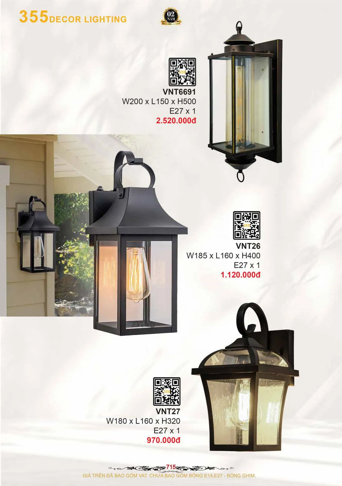Catalogue Đèn Trang Trí 355 Decor 2026 - Trang 16)