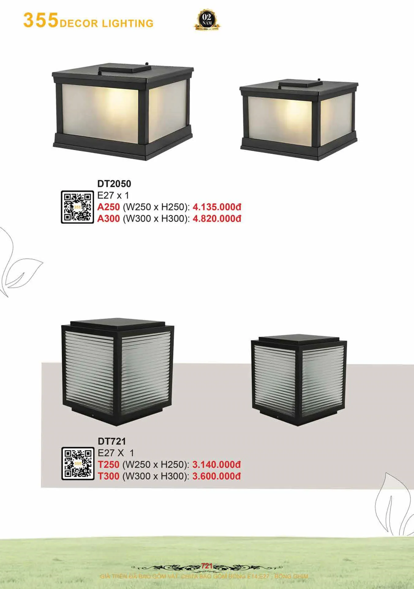 Catalogue Đèn Trang Trí 355 Decor 2026 - Trang 22)