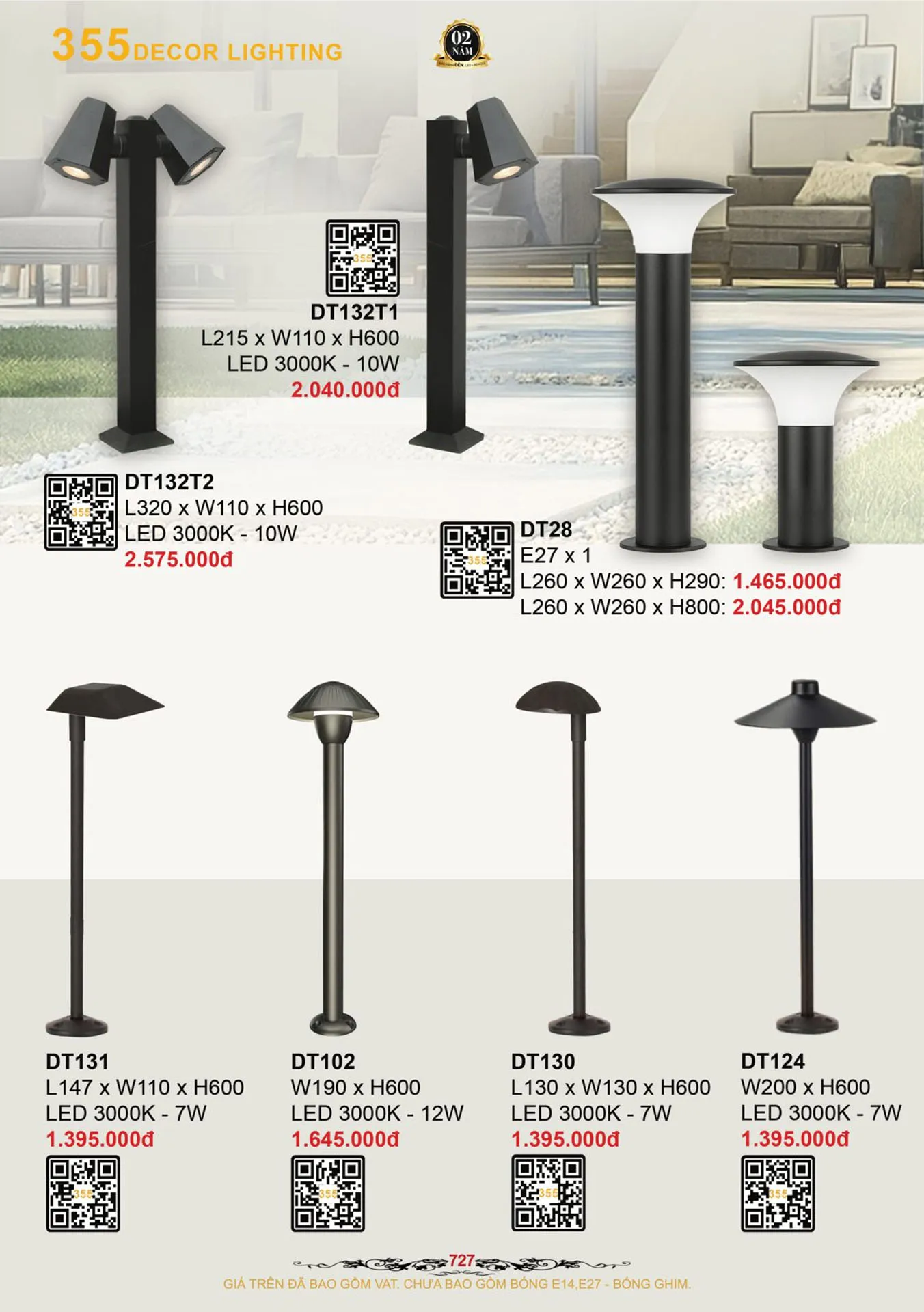 Catalogue Đèn Trang Trí 355 Decor 2026 - Trang 28)