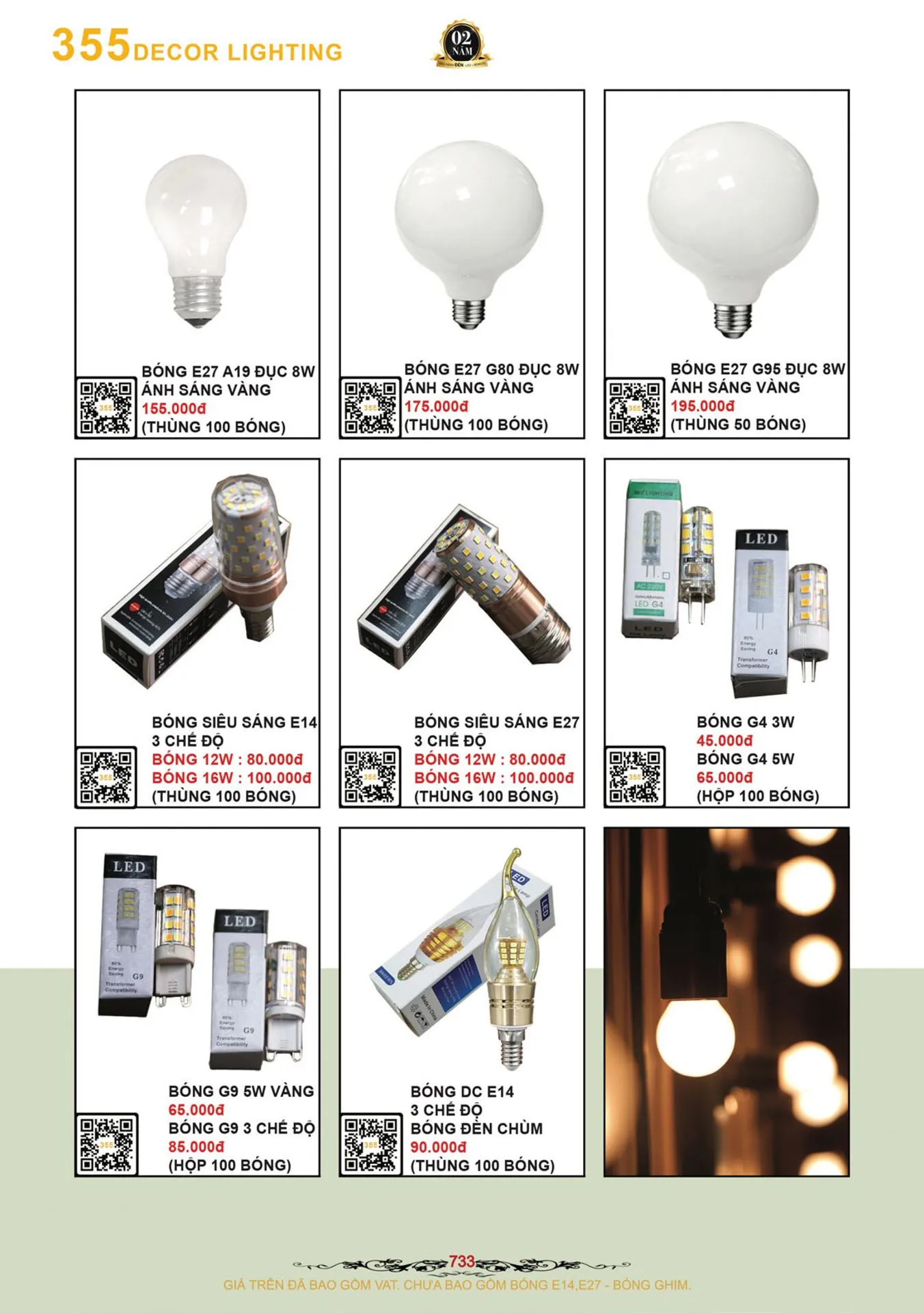 Catalogue Đèn Trang Trí 355 Decor 2026 - Trang 34)