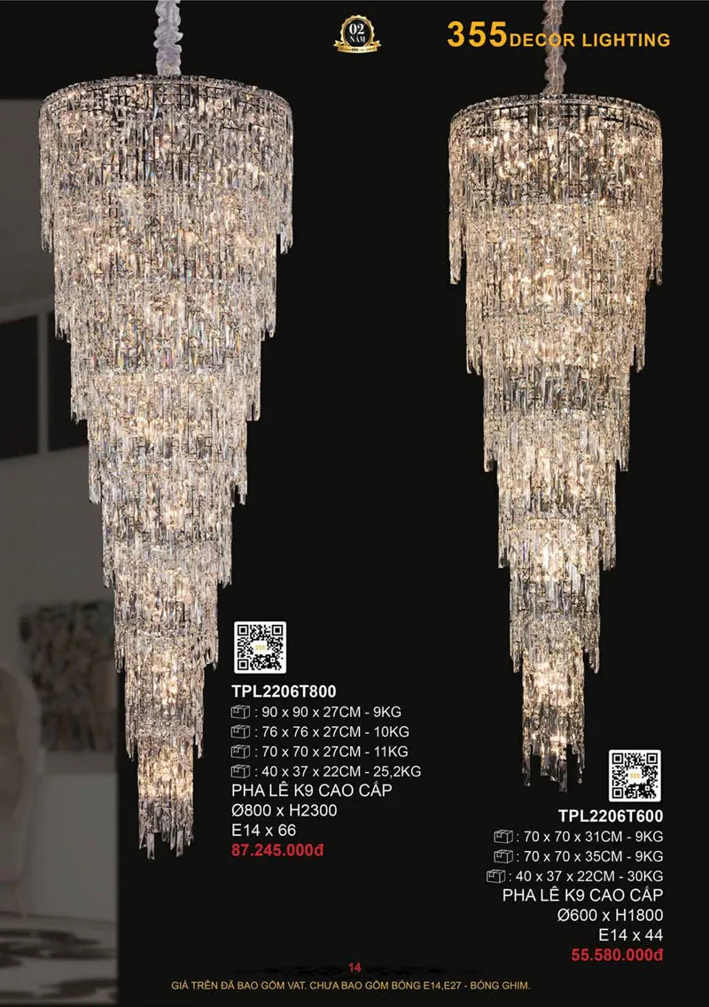 Catalogue Đèn Trang Trí 355 Decor 2026 - Trang 15)