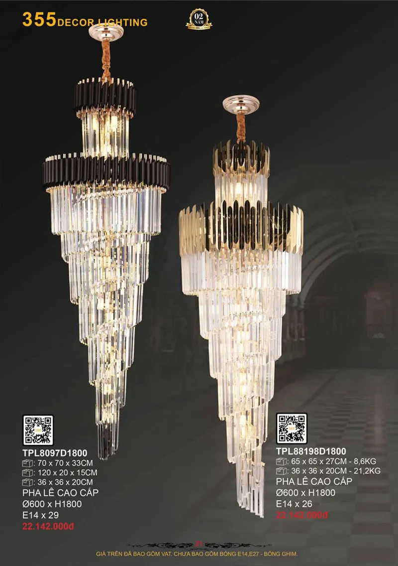 Catalogue Đèn Trang Trí 355 Decor 2026 - Trang 22)