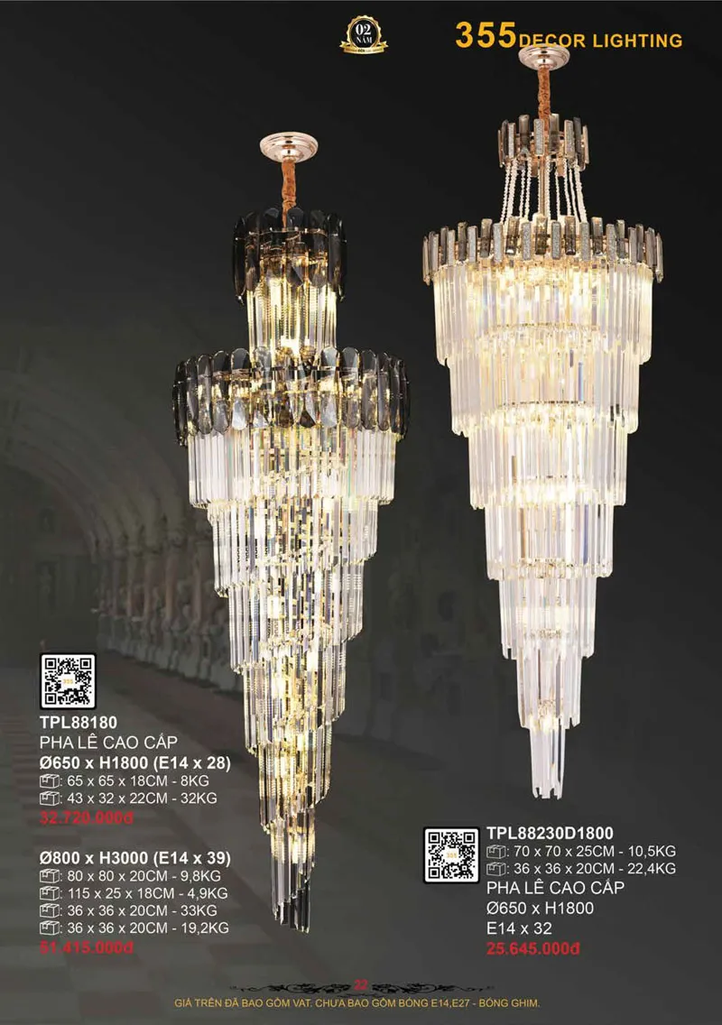 Catalogue Đèn Trang Trí 355 Decor 2026 - Trang 23)