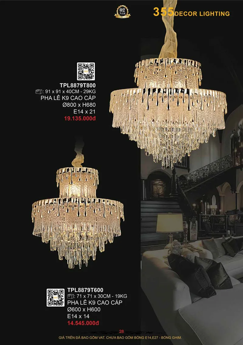 Catalogue Đèn Trang Trí 355 Decor 2026 - Trang 29)