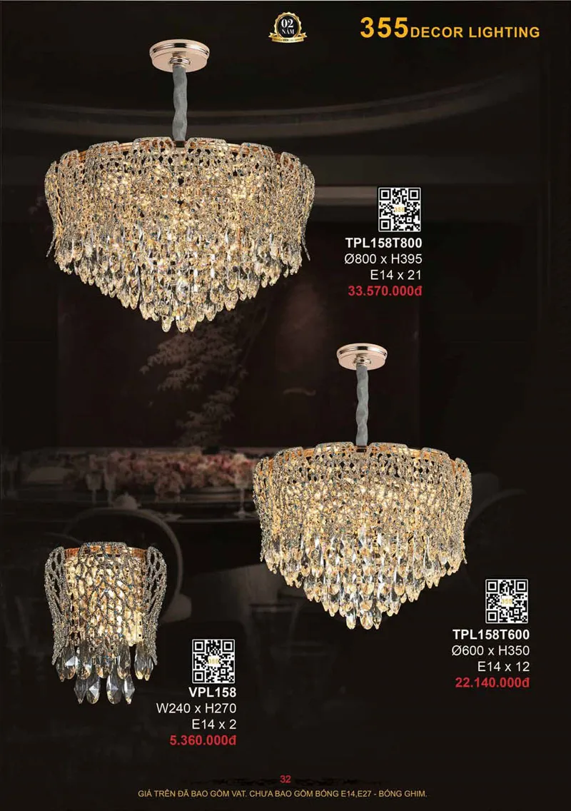 Catalogue Đèn Trang Trí 355 Decor 2026 - Trang 33)