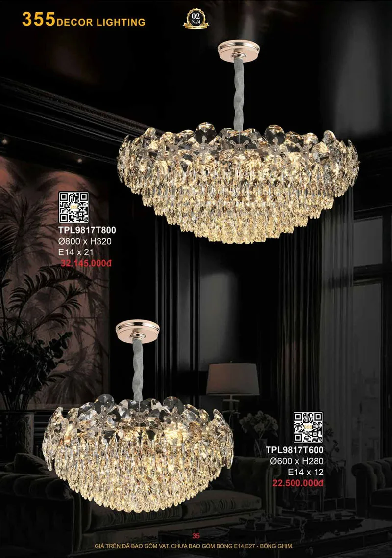 Catalogue Đèn Trang Trí 355 Decor 2026 - Trang 36)