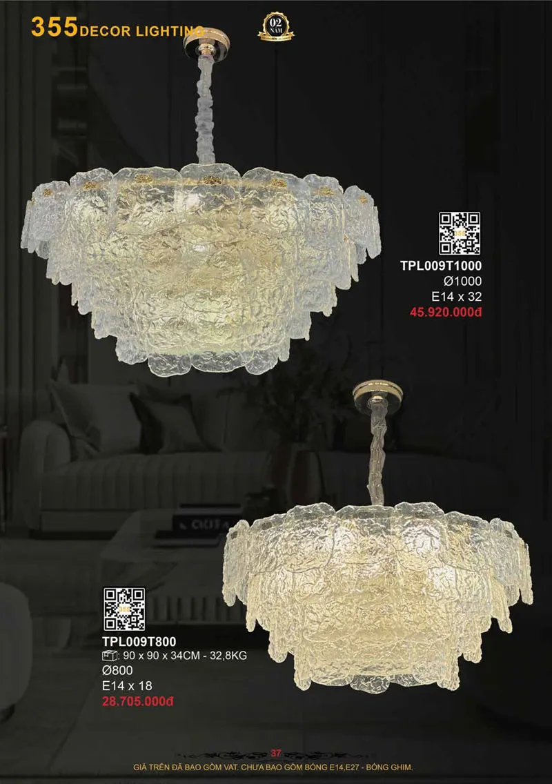 Catalogue Đèn Trang Trí 355 Decor 2026 - Trang 38)