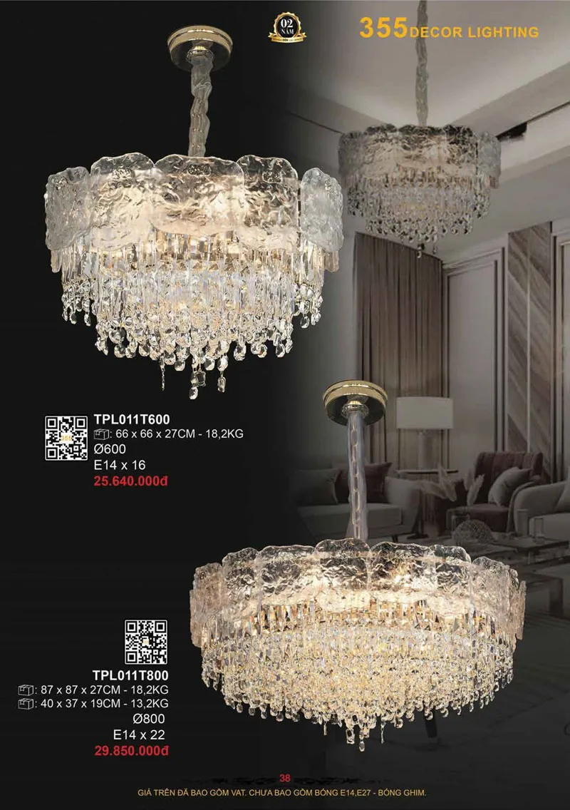 Catalogue Đèn Trang Trí 355 Decor 2026 - Trang 39)