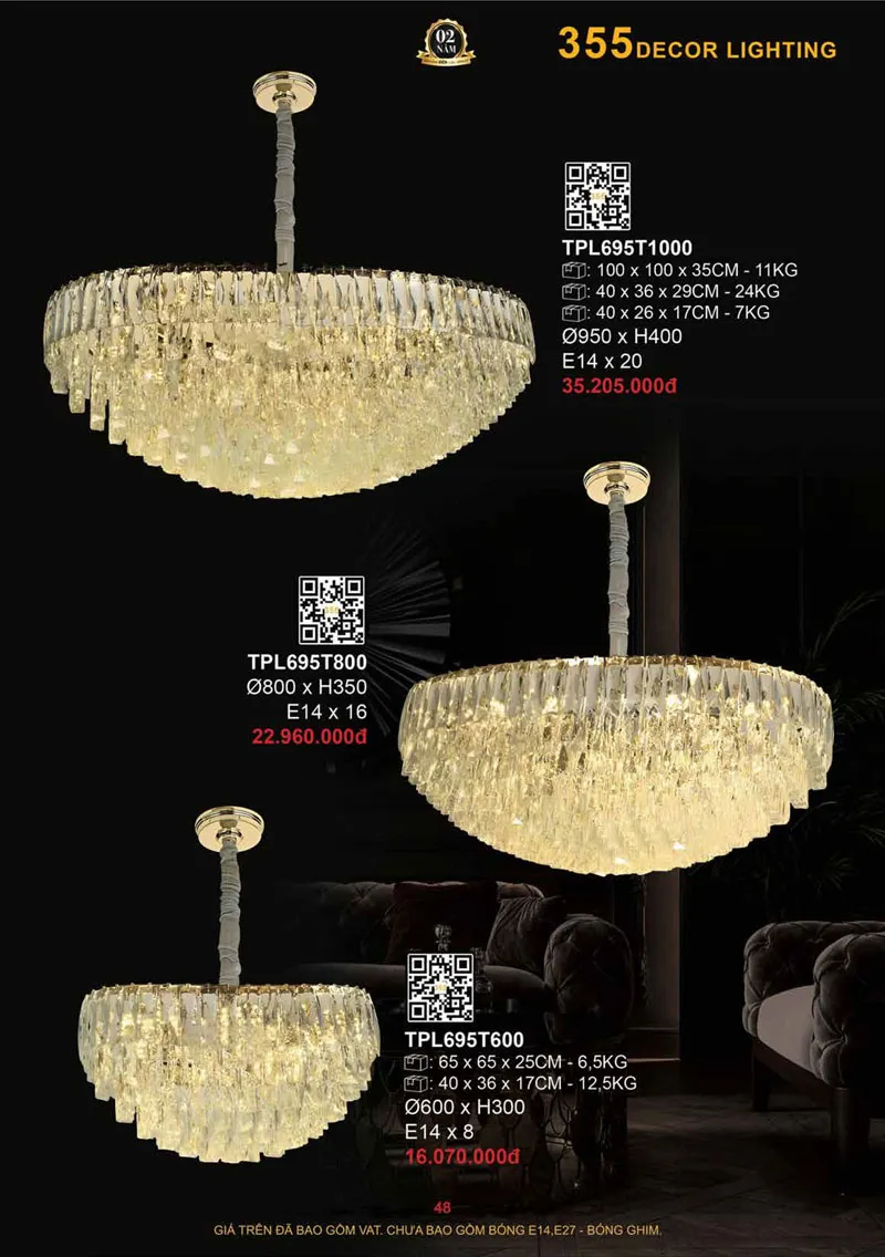 Catalogue Đèn Trang Trí 355 Decor 2026 - Trang 49)