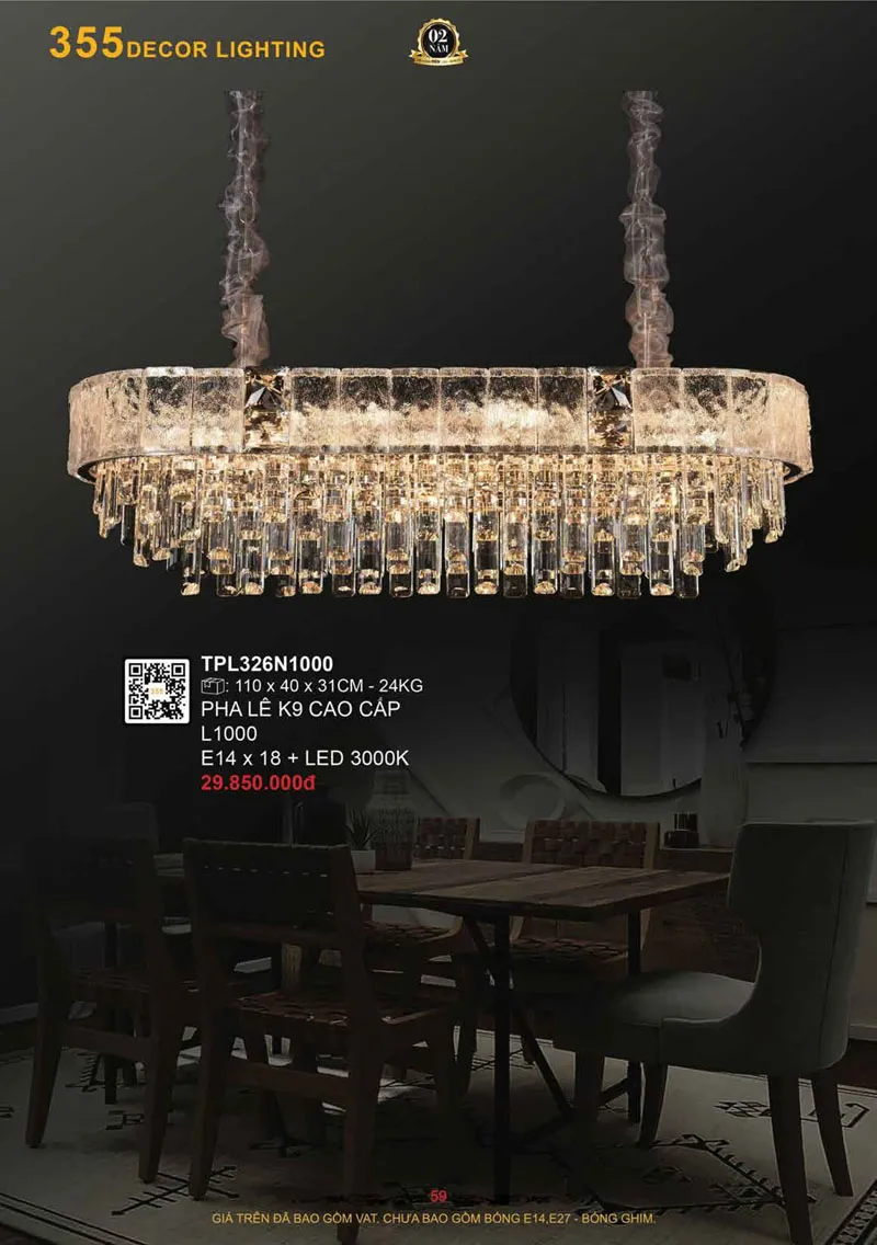 Catalogue Đèn Trang Trí 355 Decor 2026 - Trang 60)