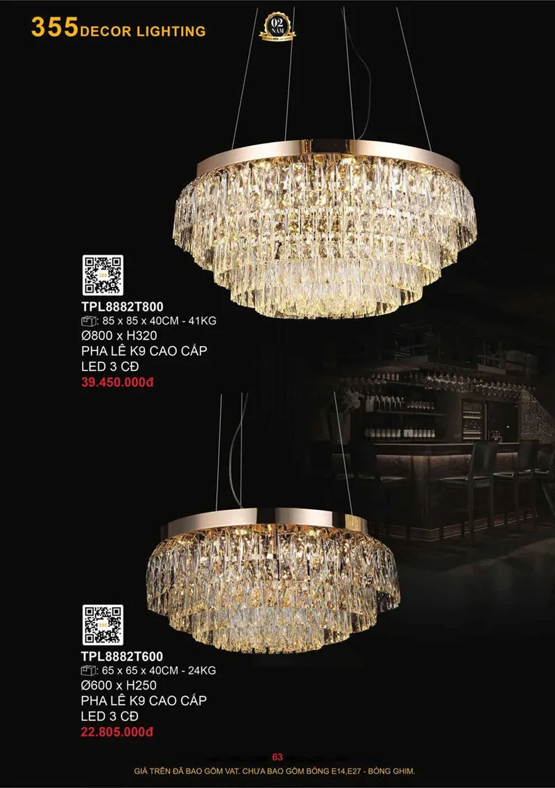 Catalogue Đèn Trang Trí 355 Decor 2026 - Trang 64)
