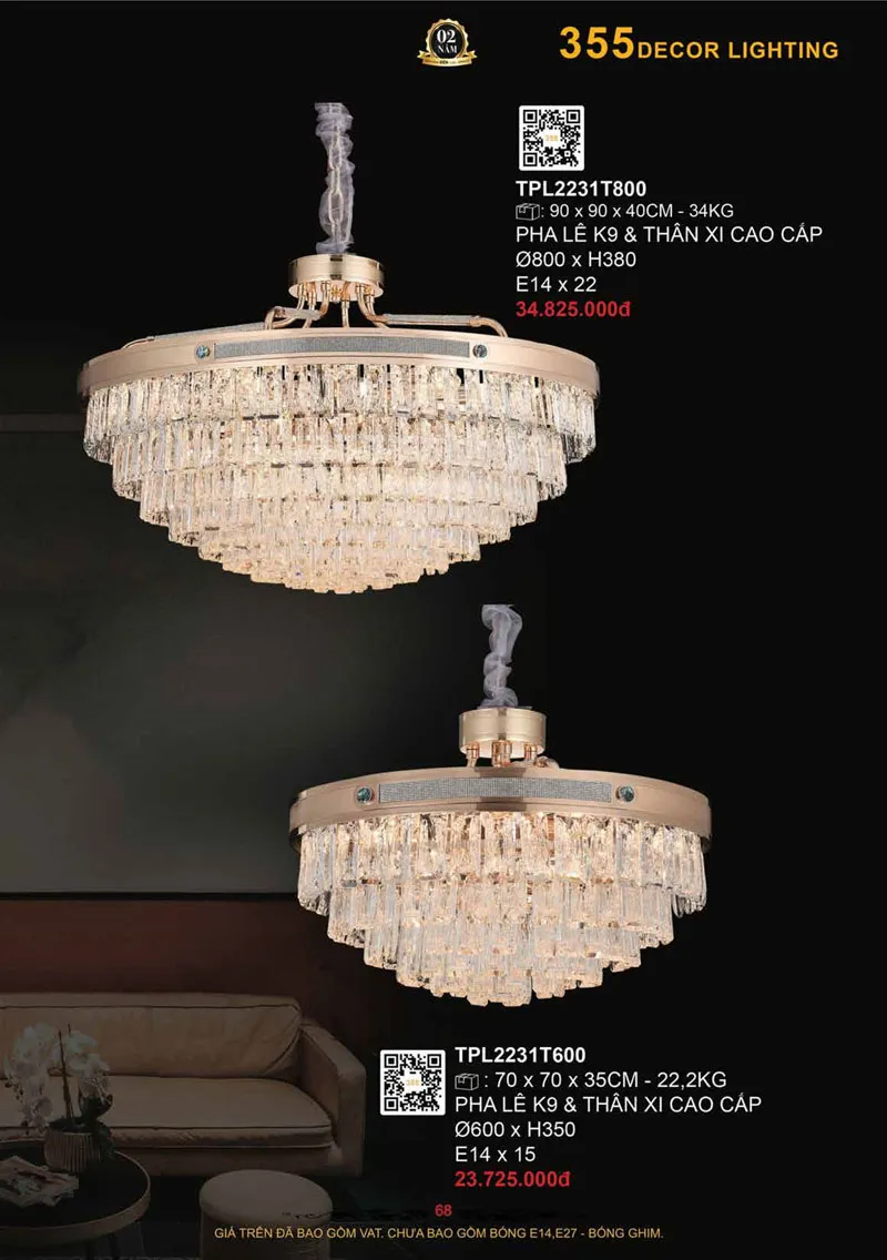 Catalogue Đèn Trang Trí 355 Decor 2026 - Trang 69)