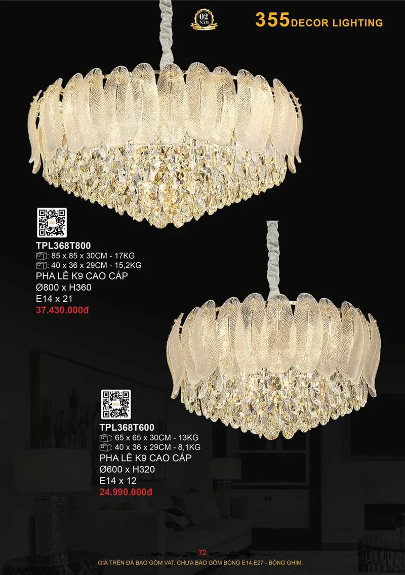 Catalogue Đèn Trang Trí 355 Decor 2026 - Trang 73)