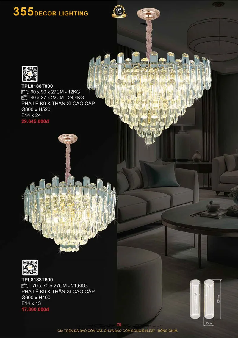 Catalogue Đèn Trang Trí 355 Decor 2026 - Trang 80)