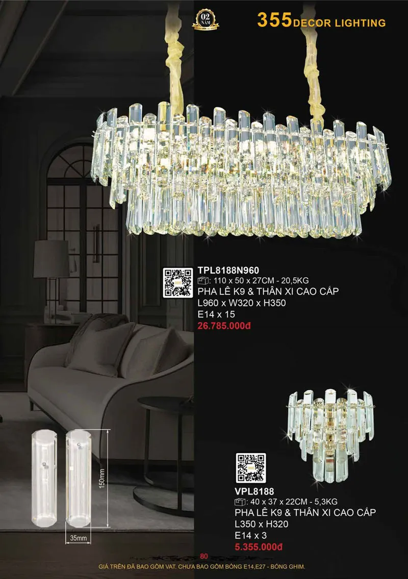Catalogue Đèn Trang Trí 355 Decor 2026 - Trang 81)