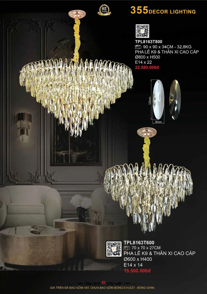 Catalogue Đèn Trang Trí 355 Decor 2026 - Trang 83)