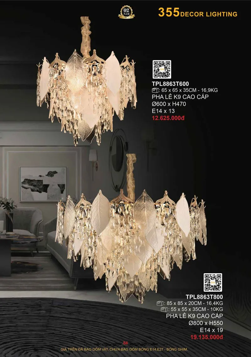 Catalogue Đèn Trang Trí 355 Decor 2026 - Trang 85)