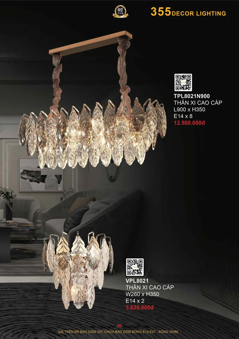 Catalogue Đèn Trang Trí 355 Decor 2026 - Trang 87)
