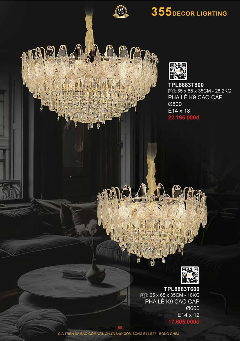 Catalogue Đèn Trang Trí 355 Decor 2026 - Trang 89)