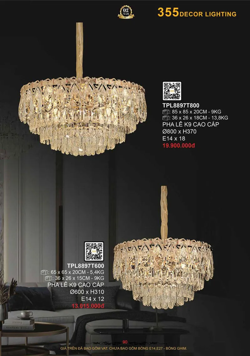 Catalogue Đèn Trang Trí 355 Decor 2026 - Trang 91)