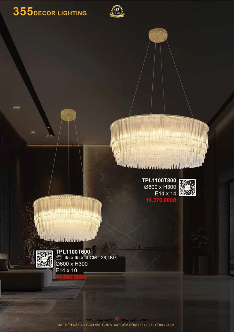 Catalogue Đèn Trang Trí 355 Decor 2026 - Trang 98)