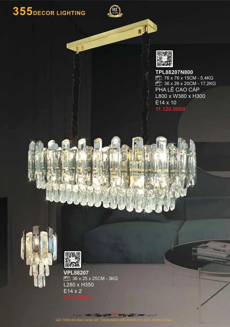 Catalogue Đèn Trang Trí 355 Decor 2026 - Trang 102)